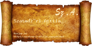 Szatmári Attila névjegykártya